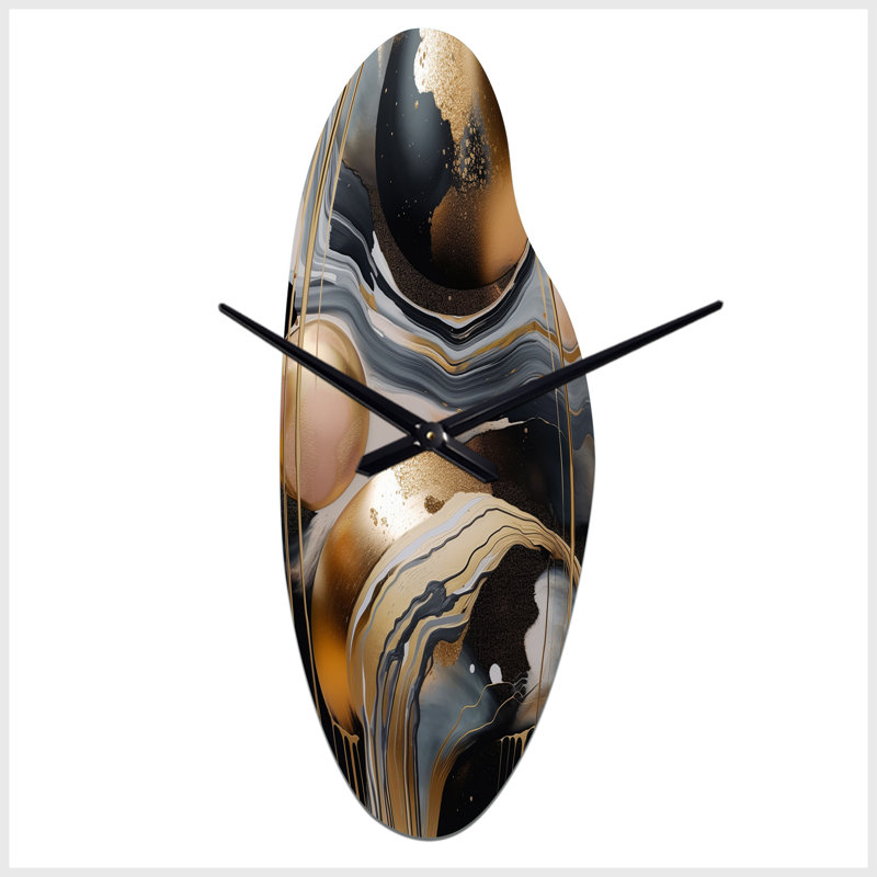 Horloge murale incurvée en marbre Bhalekar, Médium