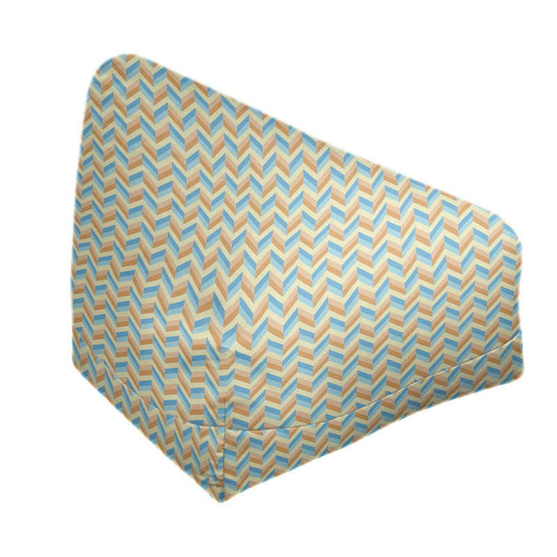 Petite chaise à sacs à billes & Leffel, Pas de bourre, Bleu / orange, H 86 po x L 2 po x P 43 po