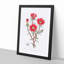 Pink Rose Moss Flowers - Framed Print-55616567-55616565