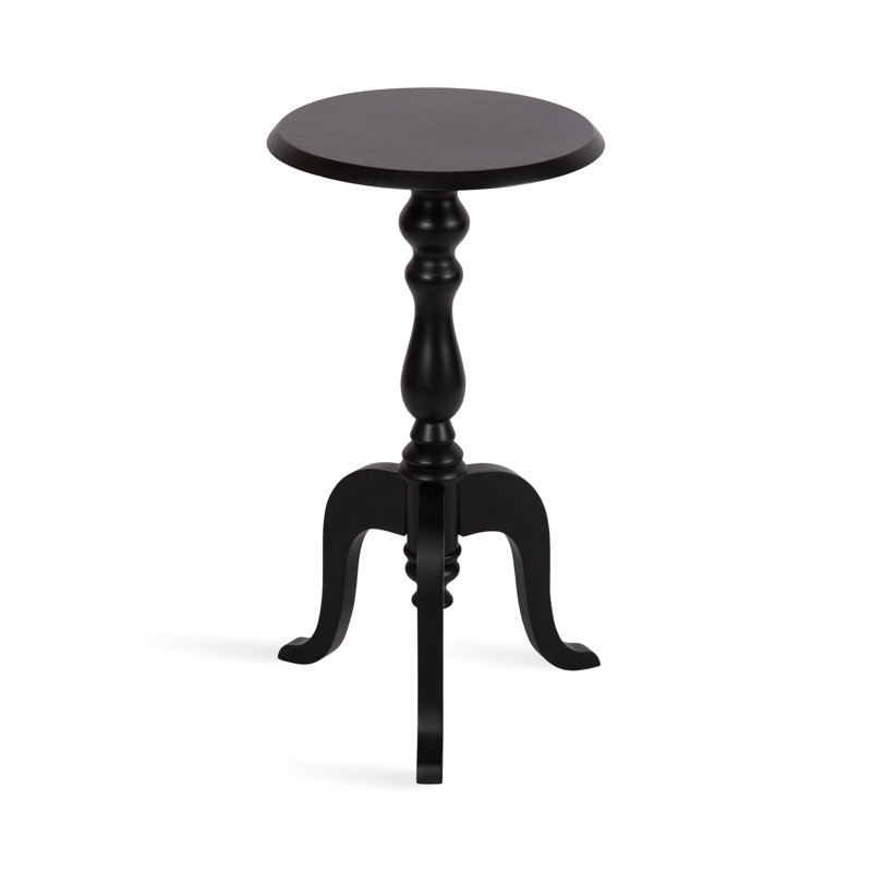Arliana Wooden Vintage Round Side Table, Black