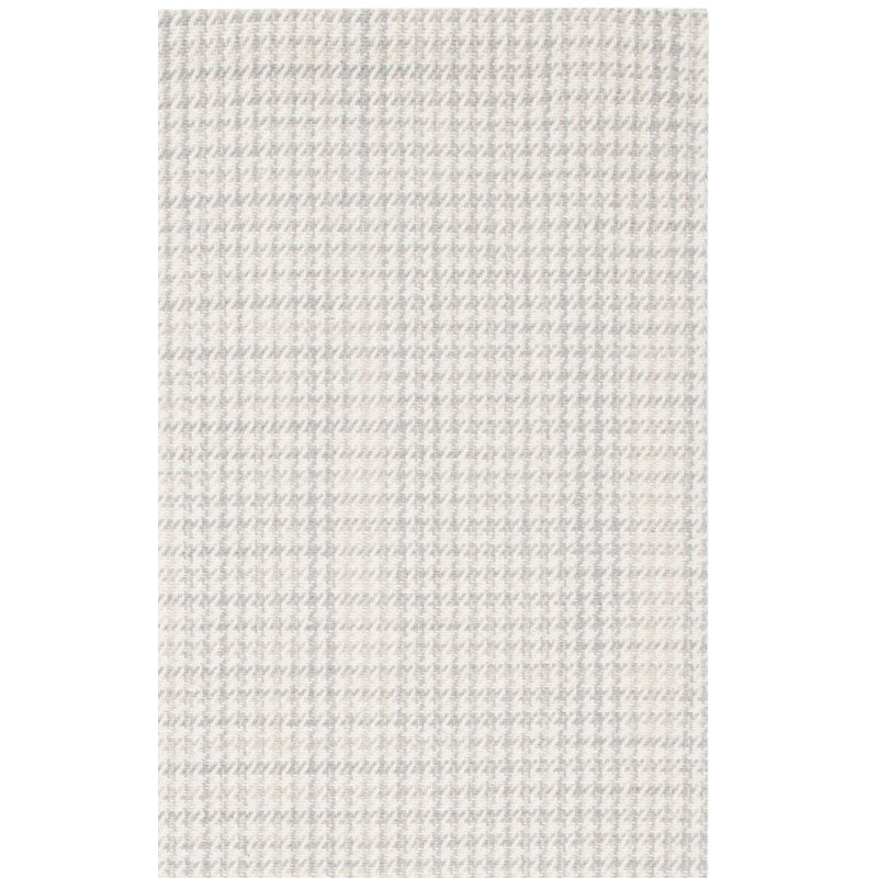Tapis en laine et en coton tissé à la main Earic, Rectangle 4pi x 6 pi