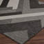 Charcoal Modern Outdoor Rug, Geometric Stain Resistant Easy to Clean Rug For Patio, Balcony, Decks & Garden-686310610
