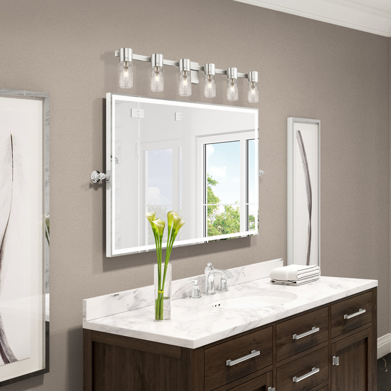 Barnett 6 - Light Dimmable Vanity Light, Brushed Nickel