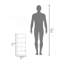 Pharmacie, 1 porte, 5 tablettes, 1 miroir, blanc