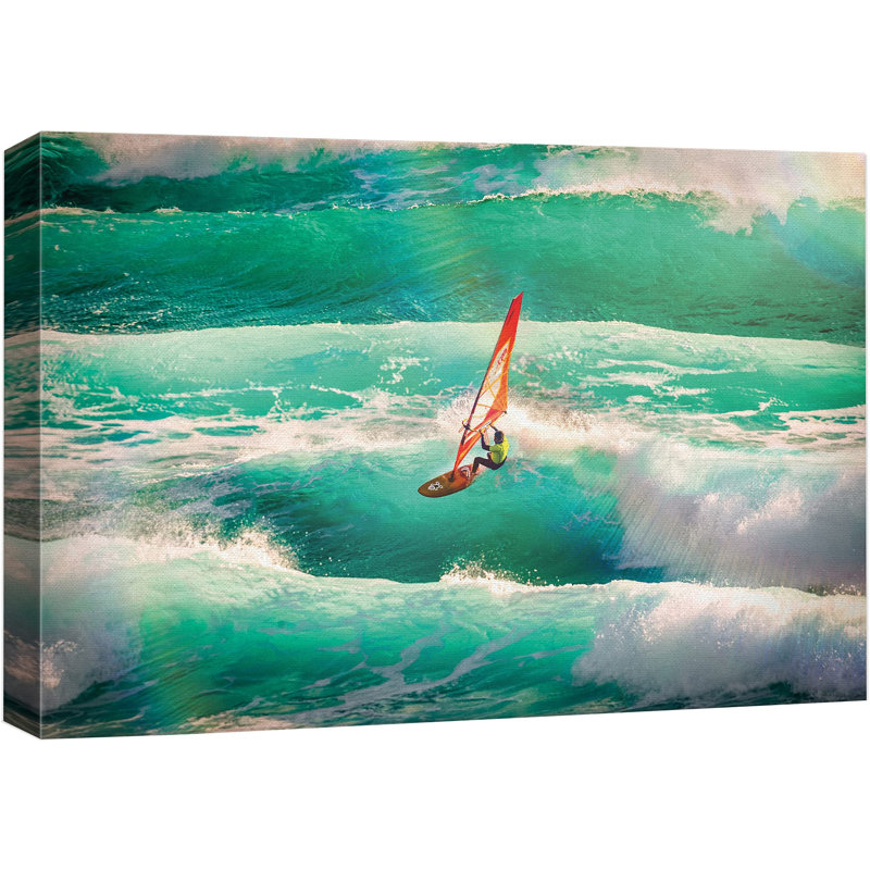 Windsurfer on The Teal, H 12 po x l 18 po