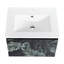 Meuble-lavabo mural 24 po. Armoire noire en contreplaqué avec porte à fermeture en douceur qui fonctionne sans effort. Lavabo en céramique pour un meuble-lavabo moderne. Fonctionne parfaitement