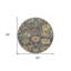 Tapis d'intérieur lavable rond en terre cuite et beige 8 pi
