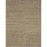 Hand Knotted Wool Chevron Area Rug in Beige