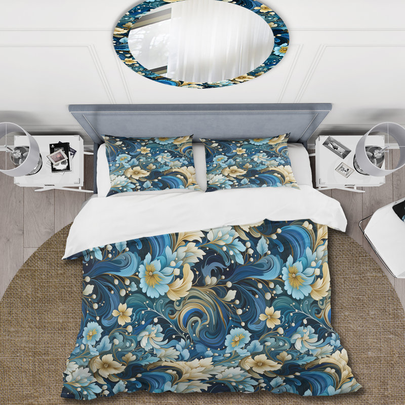 Literie à motif cachemire brise côtière, Housse de couette simple + 1 taie décorative stan