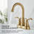High Arc Dual-Handle Centerset Bathroom Faucet with Drain Assembly(Set of 2)-128613786
