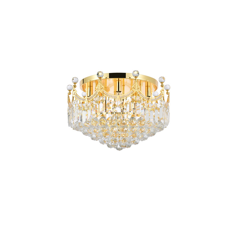 Plafonnier semi-encastré 9 lumières 20 po Eustacio, Or