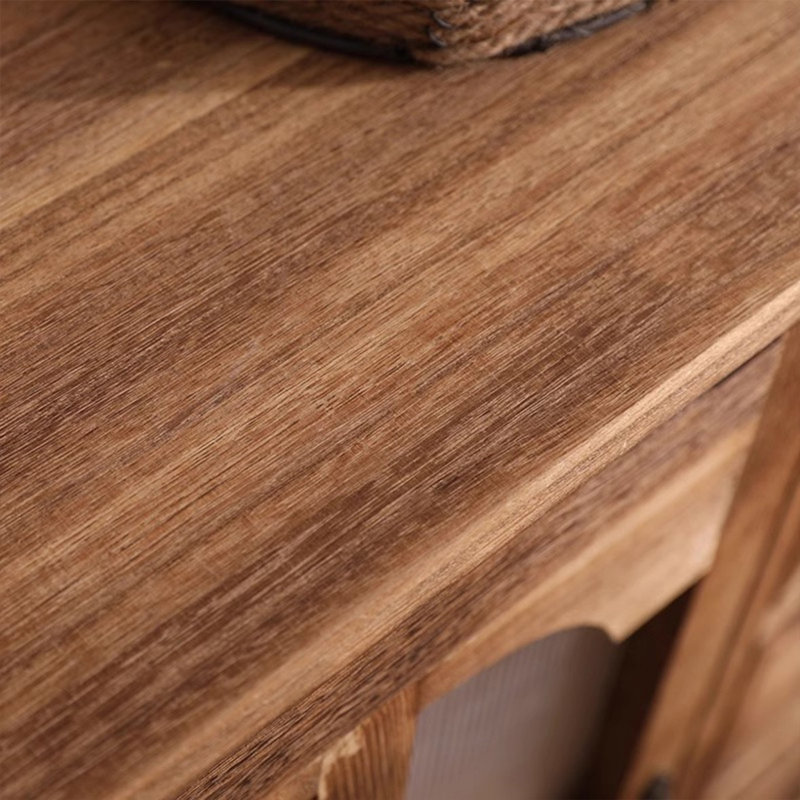 Light Coffee Solid Wood Sideboard