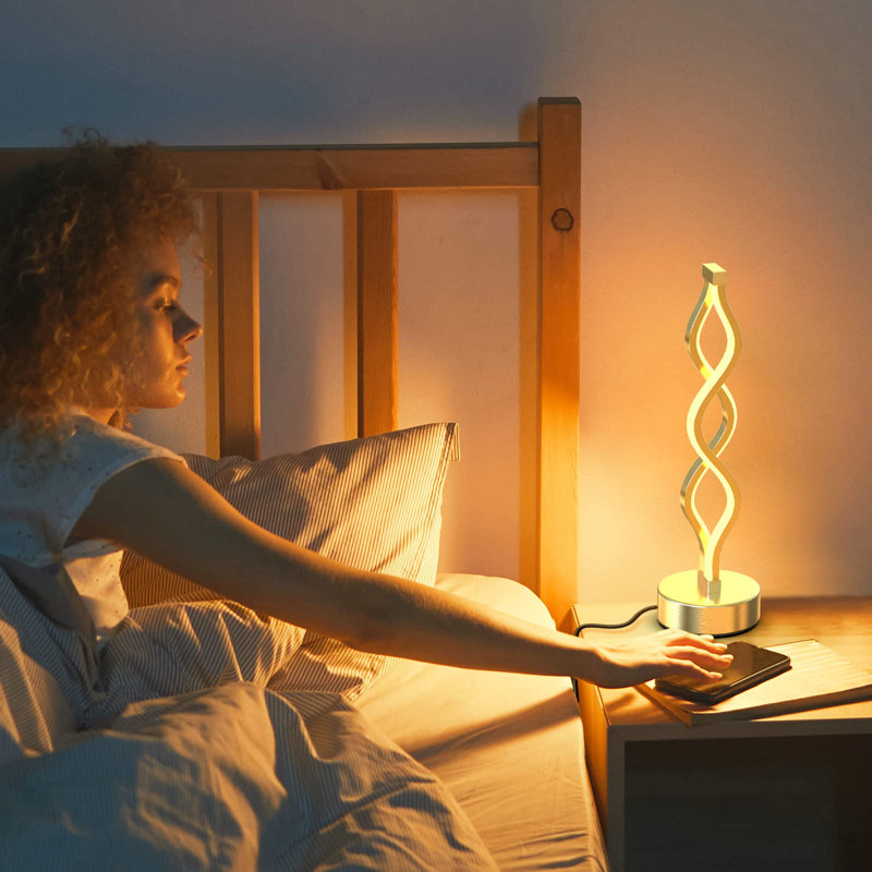 Lampe fantaisie en métal Nicolaus, Argent