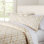  Housse de couette moderne et contemporaine en mélange de coton blanc et or