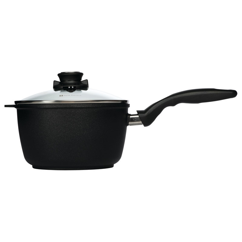 Non Stick Aluminum Sauce Pan with Lid, 3.2 Qt.