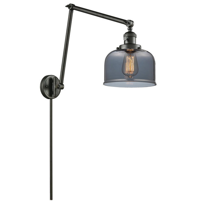 Lampe murale avec bras pivotant 1 lumière Kiger, Bronze huilé, Grainé, Ampoule DEL 6 watts Vinage