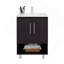 Meuble-lavabo autoportant en résine Conrad avec armoire à une porte et tablette ouverte Conrad