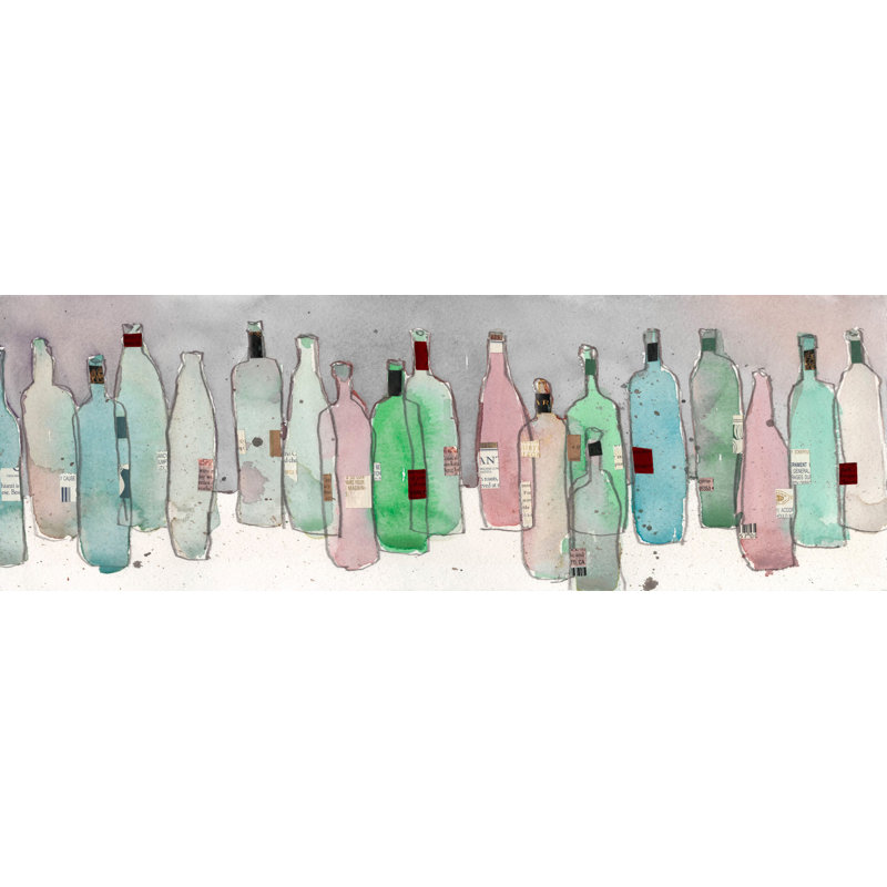 «Wine Party III», reproduction sur toile tendue, H 20 po x l 60 po x P 1,5 po