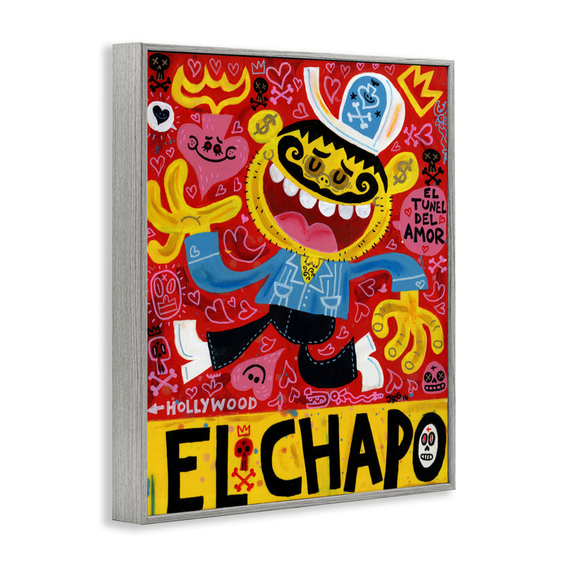 Dessin animé fantaisiste Chapo, estampe numérique, conception par Jorge R. Gutierrez, Estampe numérique Farmhouse