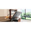 Lit double pleine grandeur avec bureau pliable, esthétique noyer et gris, convient aux petits espaces de la chambre d'amis, cadre de travail en bois massif, espace de travail caché, couleurs, bureaux à domicile idéaux, sommeil harmonieux-333130995