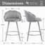 Upholstered Bar Stool with Iron Frame-1546687025-1546687030
