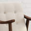 Fauteuil en lin capitonné 25,25 po Banju-33352922
