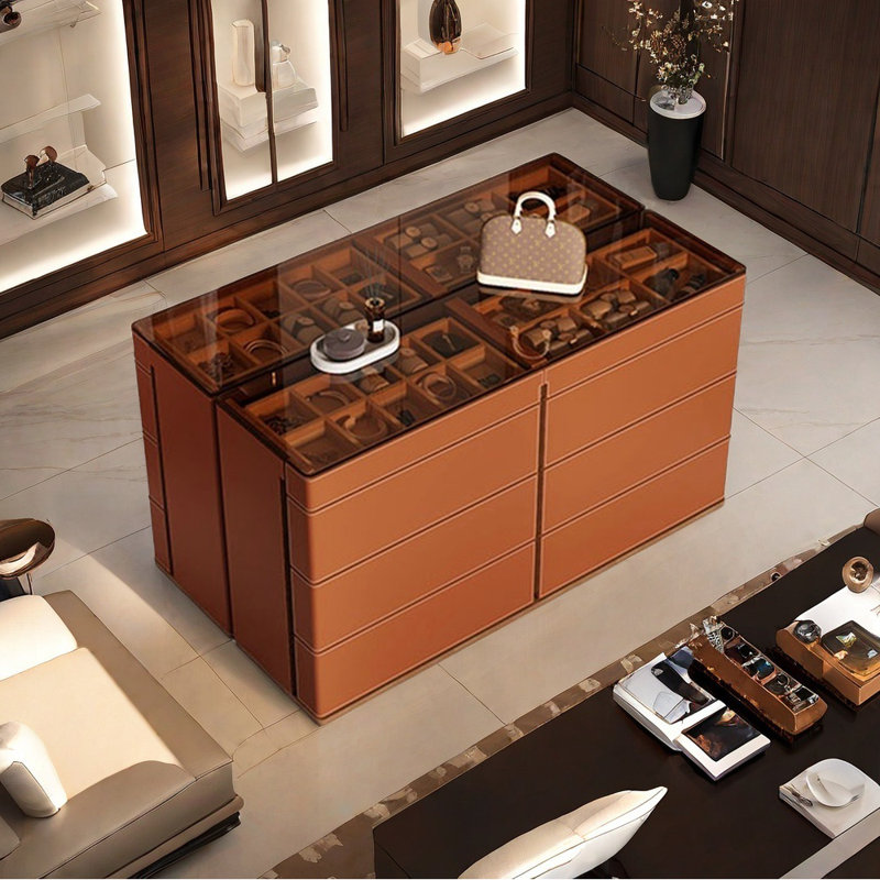 Comptoir de magasin de bijoux de luxe, Orange