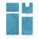 Annaise Micro Plush 100% Polyester Machine Washable Solid Pattern 4 Piece Bathroom Rug Set