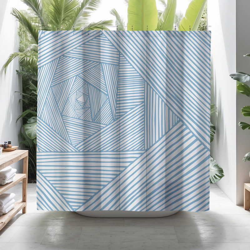 Rideau de douche Coco, Bleu