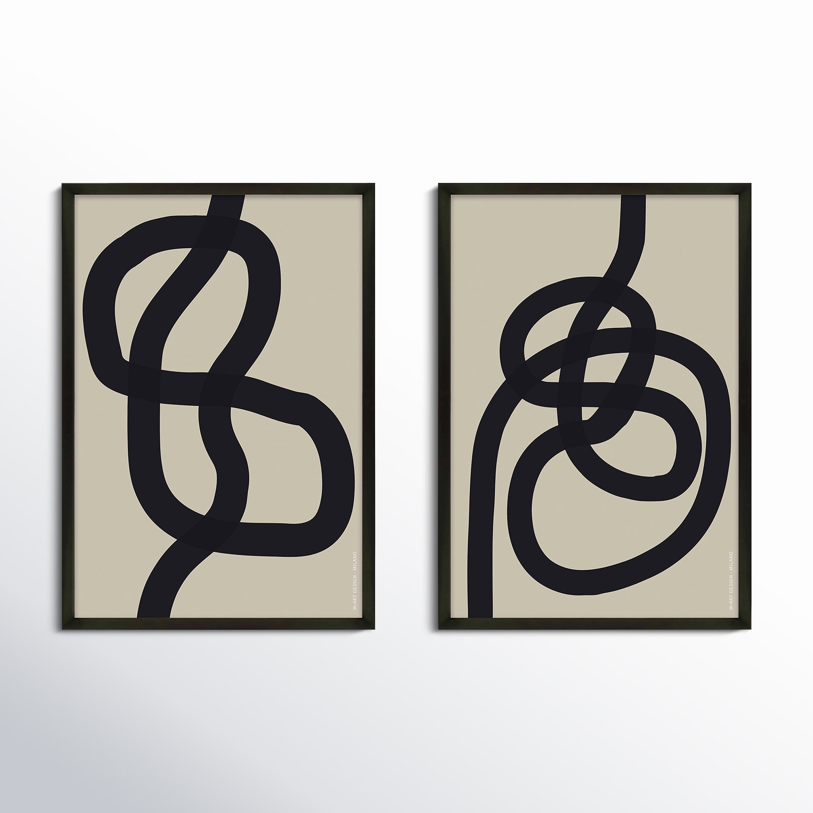 Intertwined by Romina Gadler, Black Framed Paper, 20" H x 28" W x 1.25" D