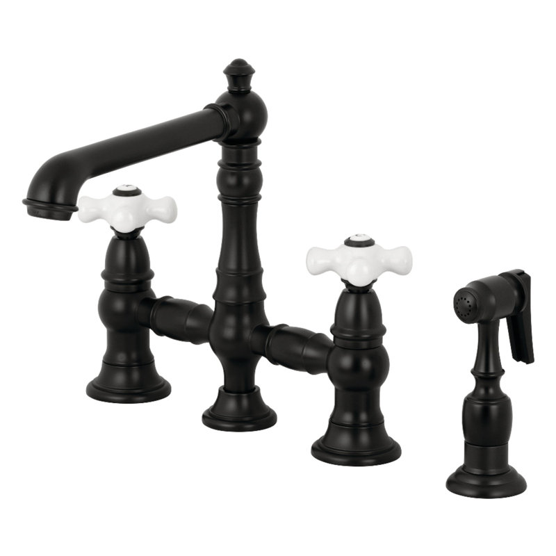 Robinet de cuisine Kingston, Noir mat