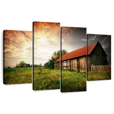 Lilie Polish Barn At Sunset