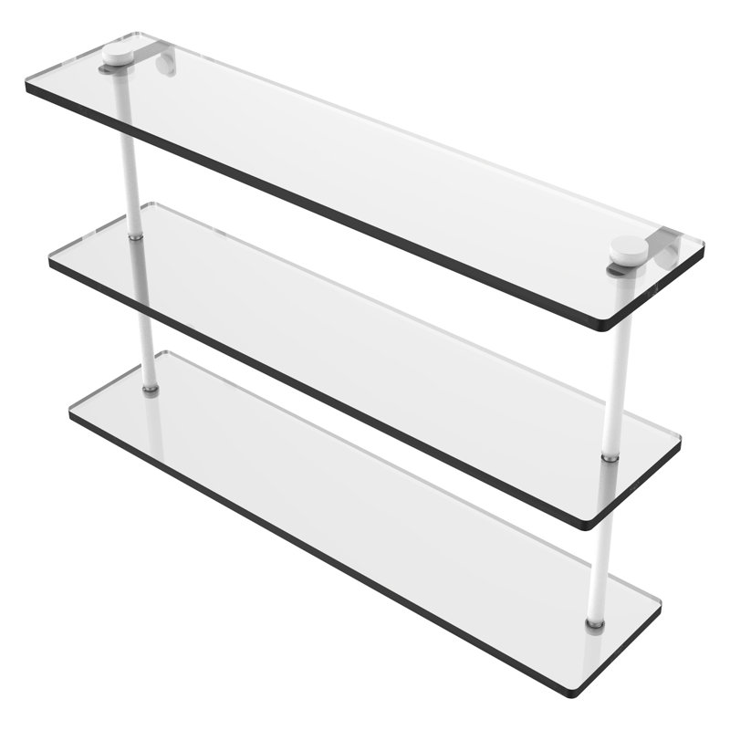 Gober 3 Piece Tiered Shelf, 22", Matte White