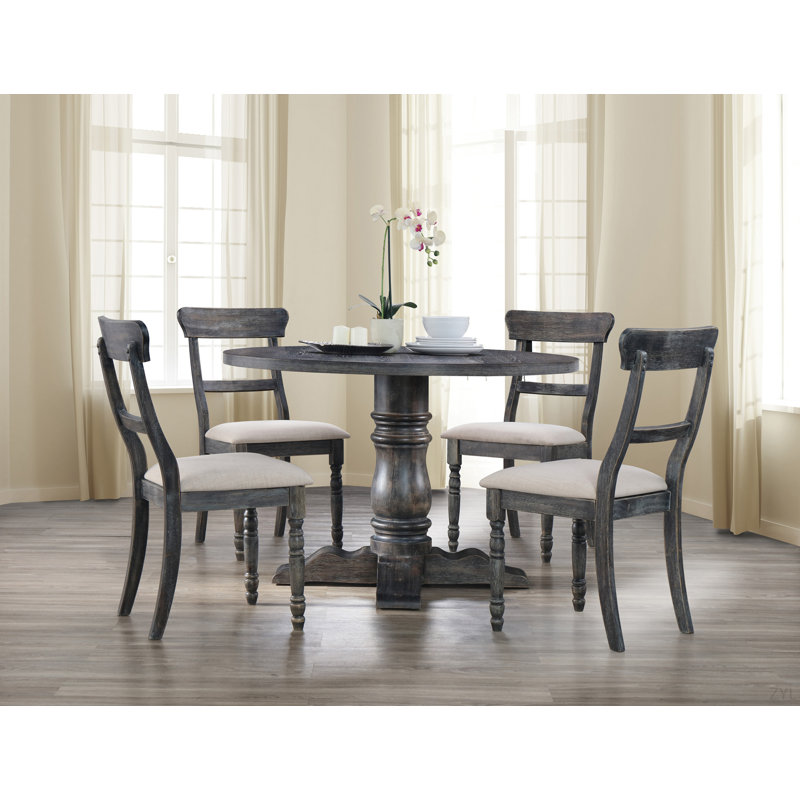 Weathered Gray Finish Dining Table