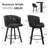 Swivel Upholstered Counter Stool With Metal Frame,-1906160425
