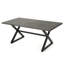Table de salle à manger en aluminium avec structure en acier gris / noir