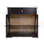 Meuble de rangement d'appoint avec 2 portes vitrées cintrées et 1 tiroir-1287160909