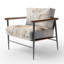 Dandelion Charm In Winter IV - Chaise rembourrée avec accents floraux-112889682
