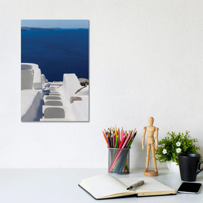 View From Santorini 1 Piece Wrapped Canvas Wall Art