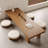 Brown Solid Wood Rectangular Coffee Table-108974048