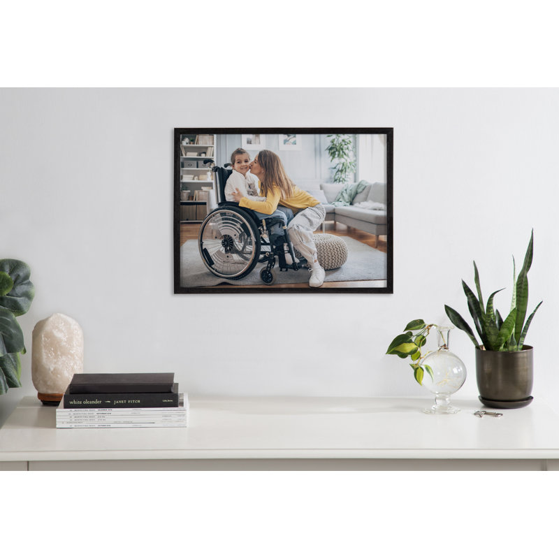 Cadre photo mural moderne Modern, L 16 po x H 12 po, Noir, noir, noir, noir