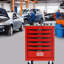 6 tiroirs, chariot à outils multifonctionnel, toit en acier inoxydable, verrouillable, amovible, roues universelles, pivotant, verrouillable, glissières de tiroir de capacité de charge de 15 kg, acier laminé à froid, thermolaqué, 4 po, clé-1955218469