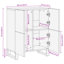 60cm Solid Wood Sideboard