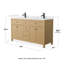 Pendry 60" Freestanding Double Bathroom Vanity with Cultured Marble Top-1025219324