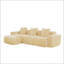 Canapé en tissu de velours moderne à motif profond et sans os avec passepoil à bord franc, sans assemblage requis-1695237424