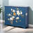Chinese Pastoral Style Painted Shoe Cabinet 24 Pair Solid Wood Shoe Storage Cabinet