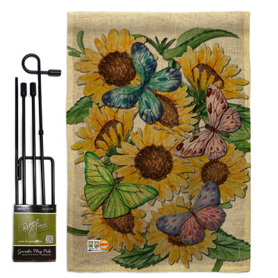 Double Sided 18.5'' H x 13'' W Polyester Flag Set