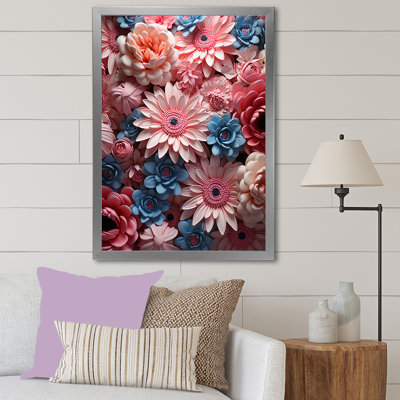 Harmonie de marguerites roses sur toile