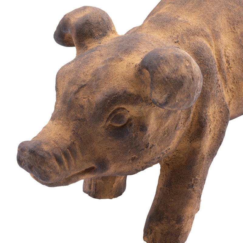 Sculpture de pétunia cochon brun