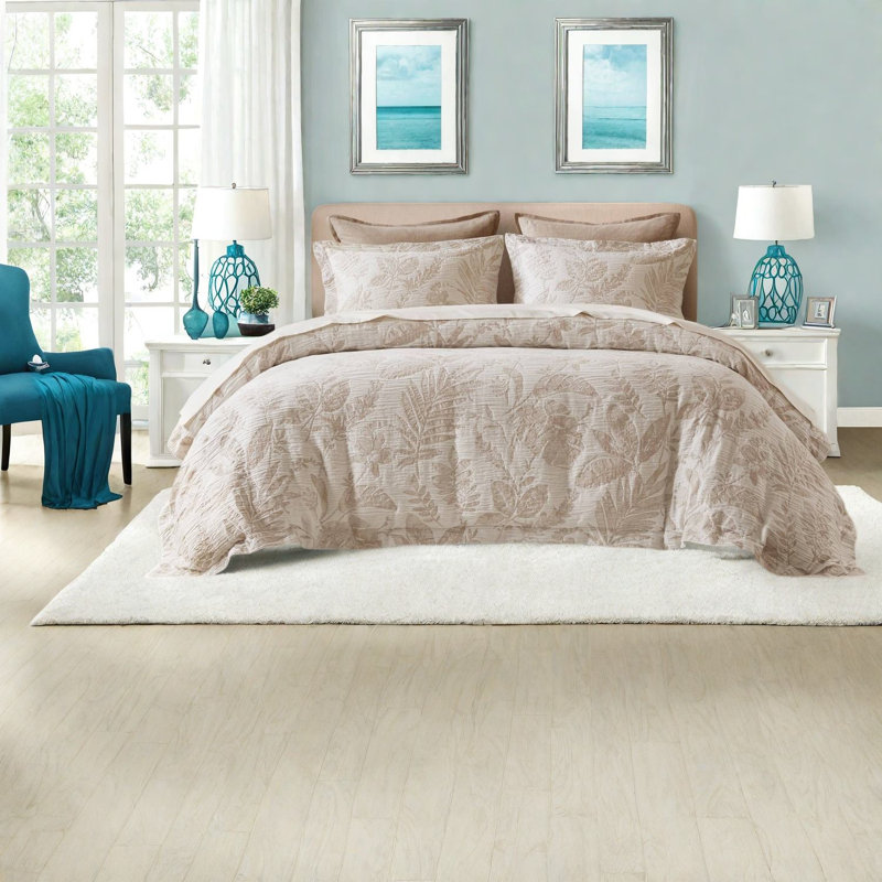 Cotton Blend Floral Duvet Cover Set